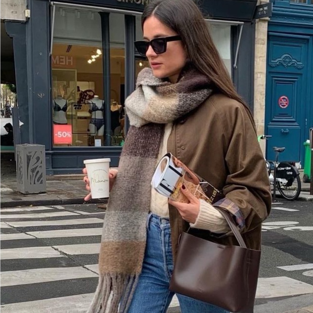 Mango waxed effect parka size small NWT